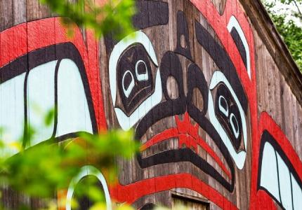 Totem painting on wall