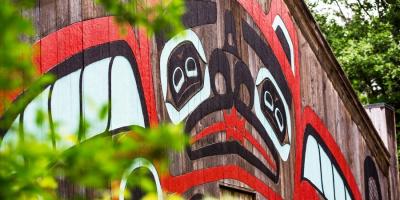 Totem painting on wall